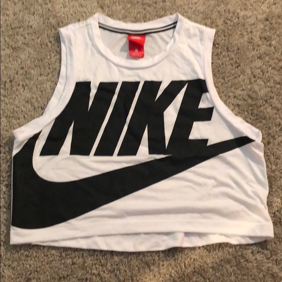 Nike Tops - Nike White Crop Tank Medium